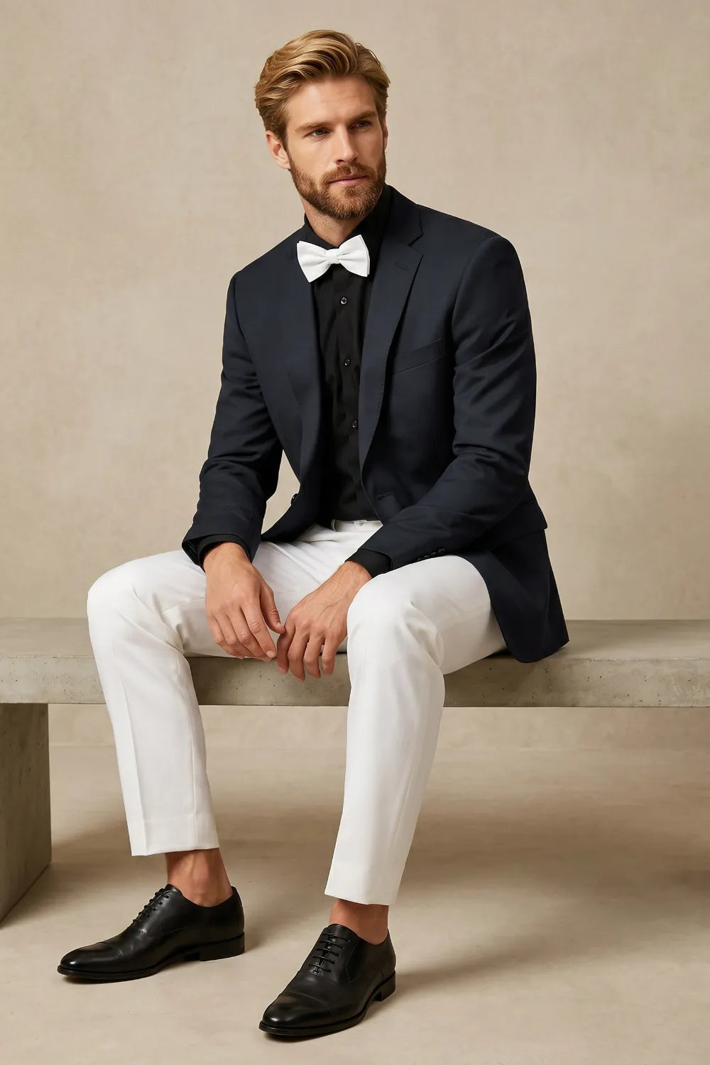 Men's Navy Blue 2 Piece Suit