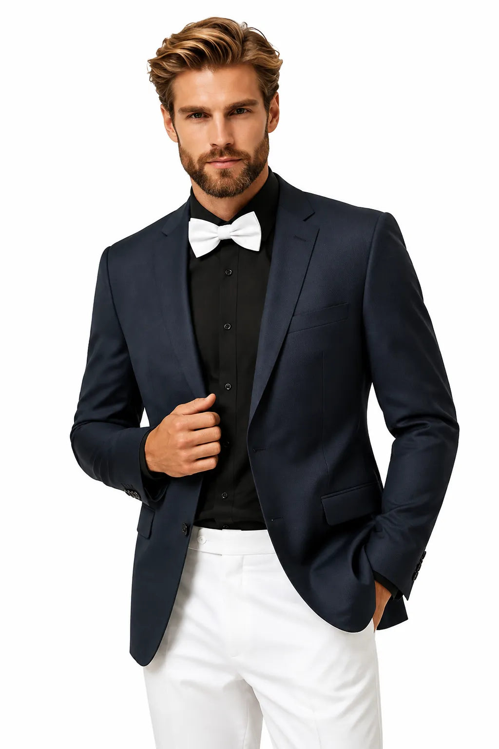 Men's Navy Blue 2 Piece Suit