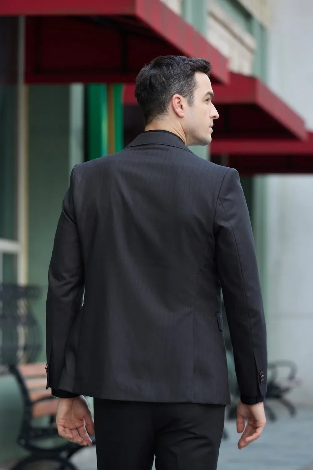 Men's Big Collar One-button 2 Pieces Suits