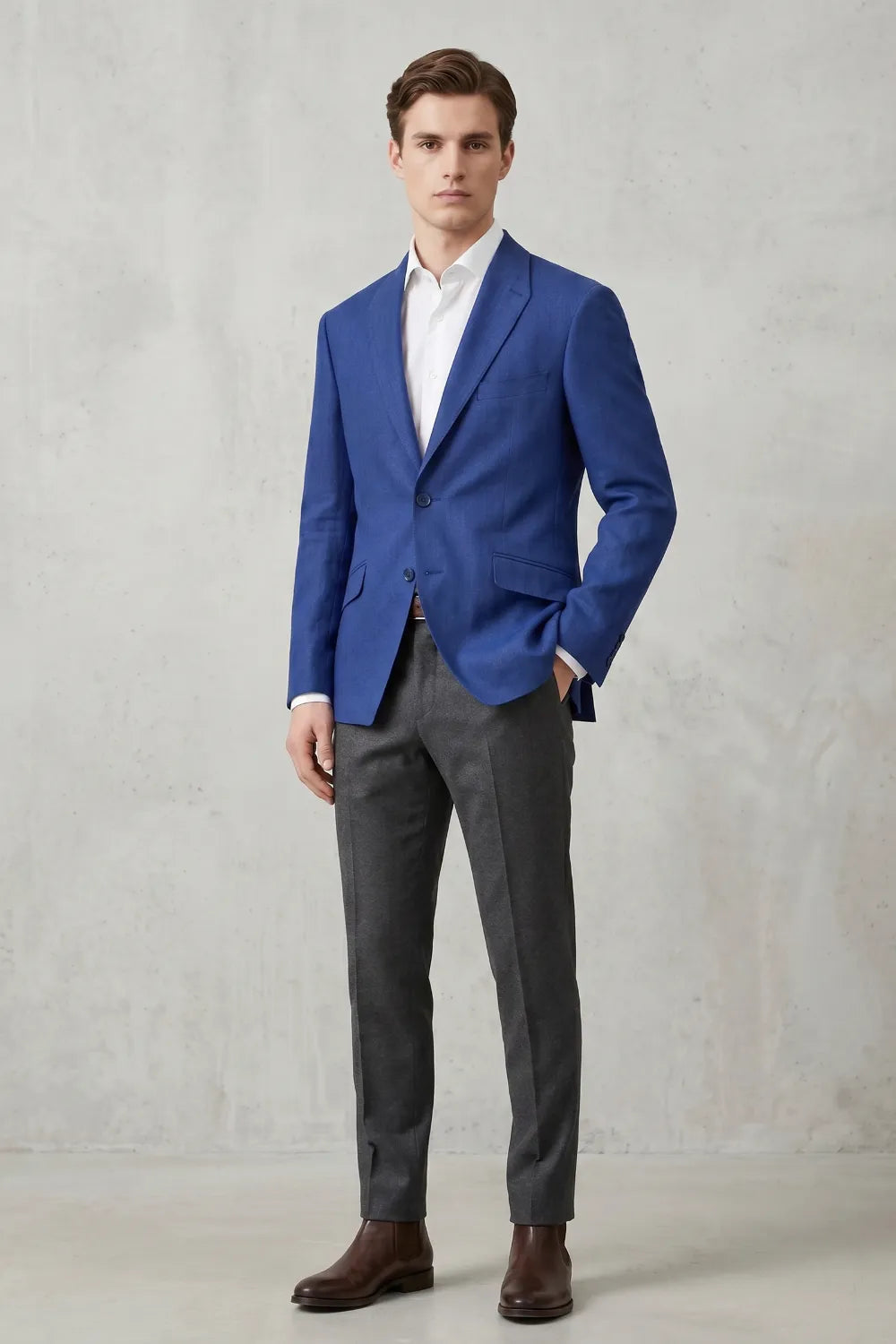 Men's Tailored Linen Summer 2 Piece Suit