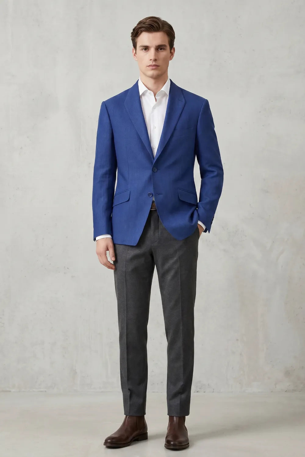 Men's Tailored Linen Summer 2 Piece Suit