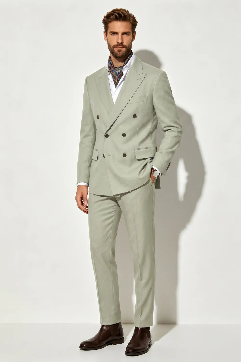 Abito da uomo doppiopetto slim fit 2 pezzi
