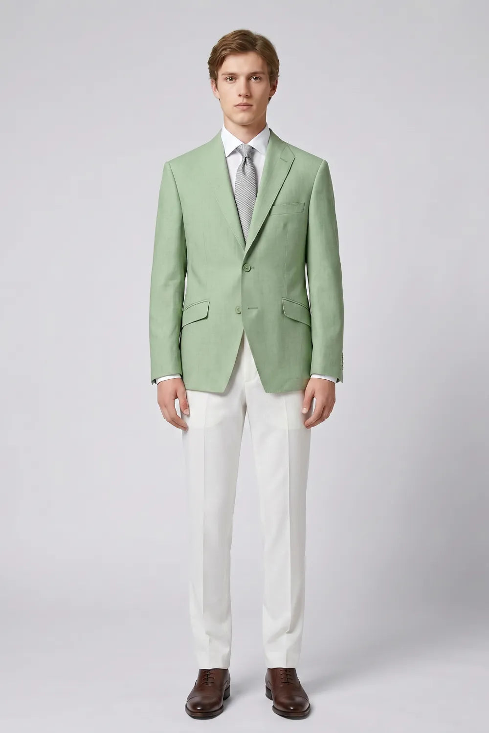 Men's Tailored Linen Summer 2 Piece Suit