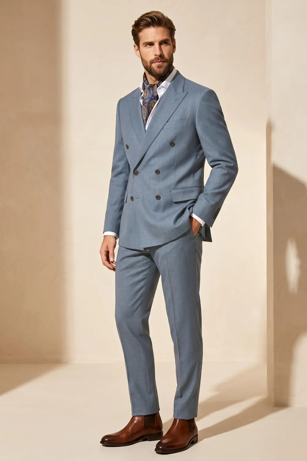 Abito da uomo doppiopetto slim fit 2 pezzi