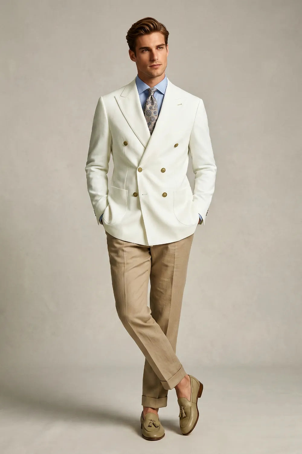 Abito da uomo doppiopetto slim fit 2 pezzi