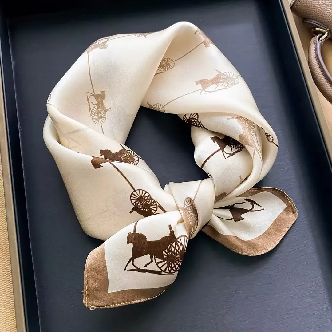 Vintage Pattern Silk Touch Neck Scarf