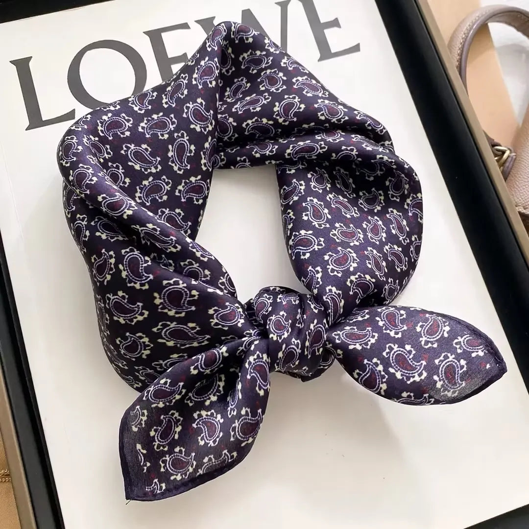 Vintage Pattern Silk Touch Neck Scarf