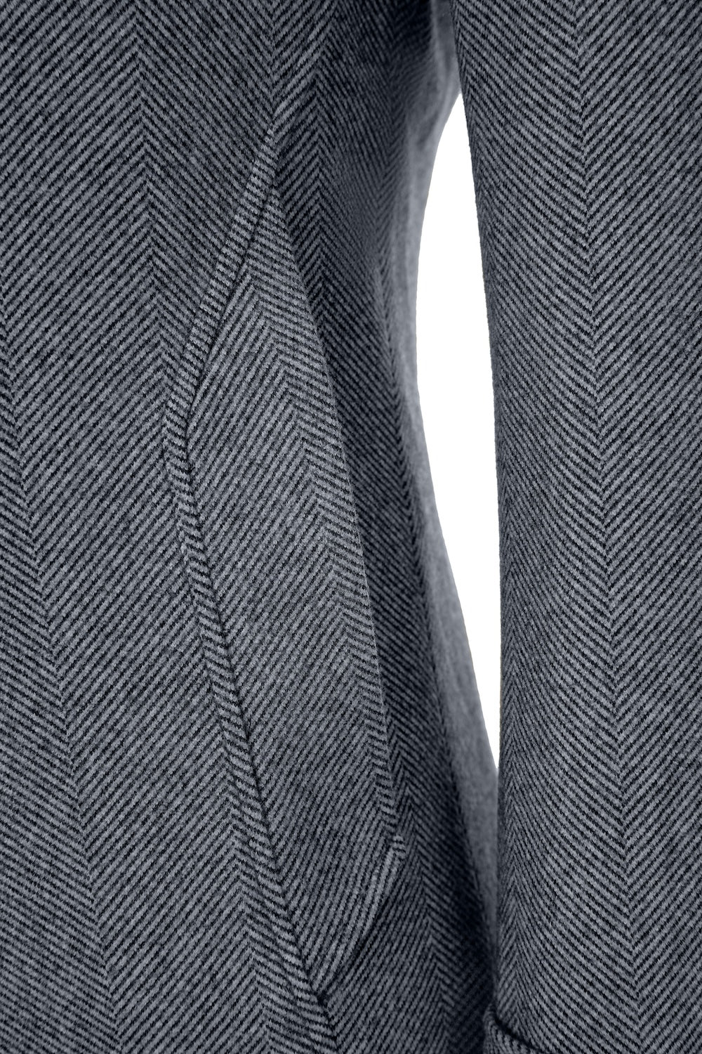 Navy pocket detail on wool winter coat for men – outdoor overcoat