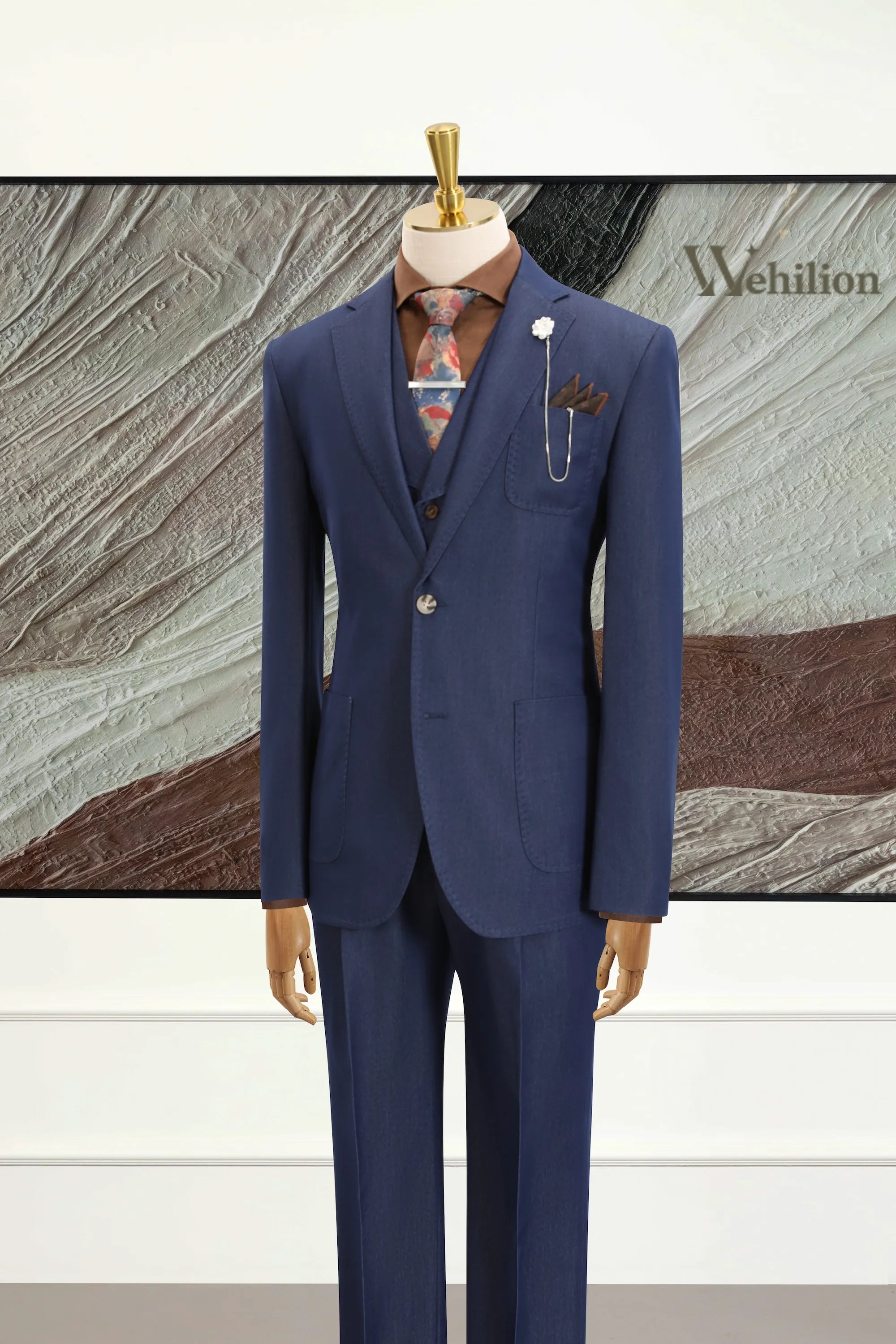 Men's Innovative Denim 3 Piece Suits
