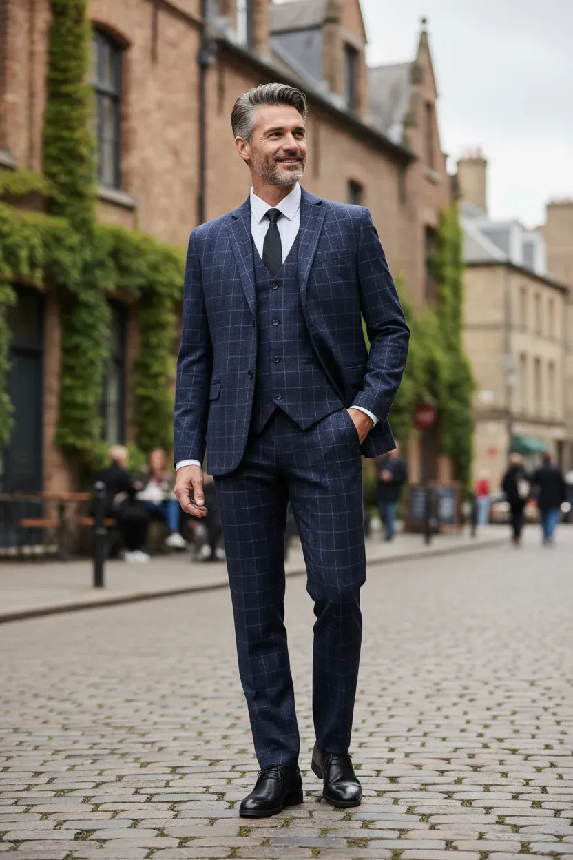 Men's Timeless Plaid 3 Piece Suit