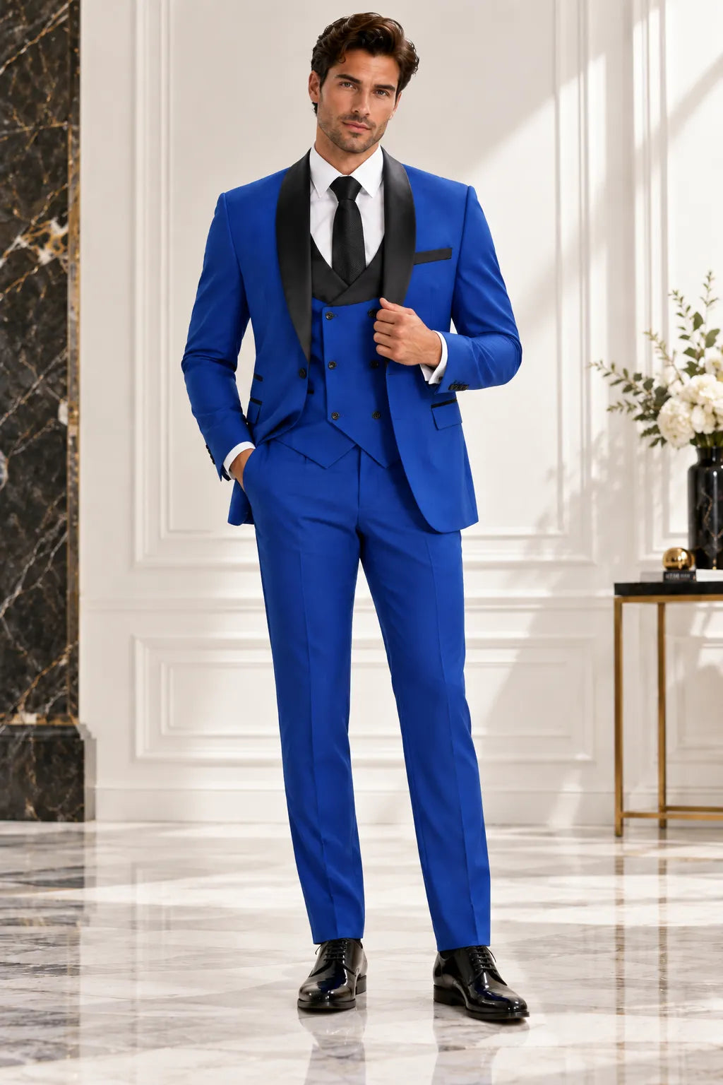 Men's Shawl Lapel 3 Piece Tuxedo Suit