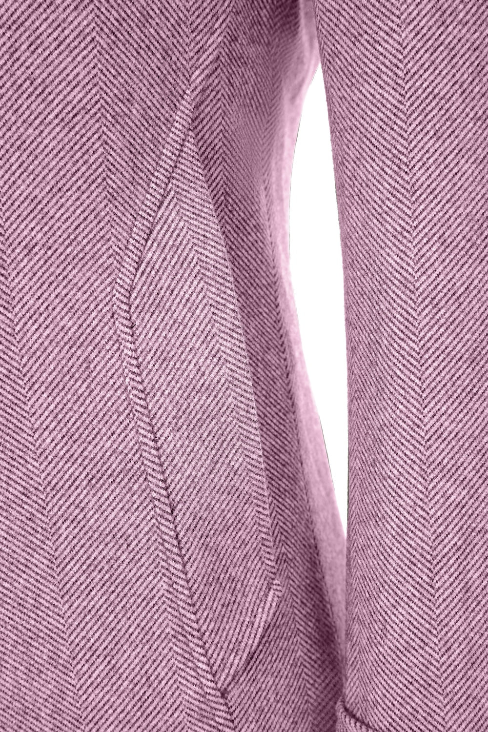 Pink pocket detail on wool winter coat for men – outdoor overcoat