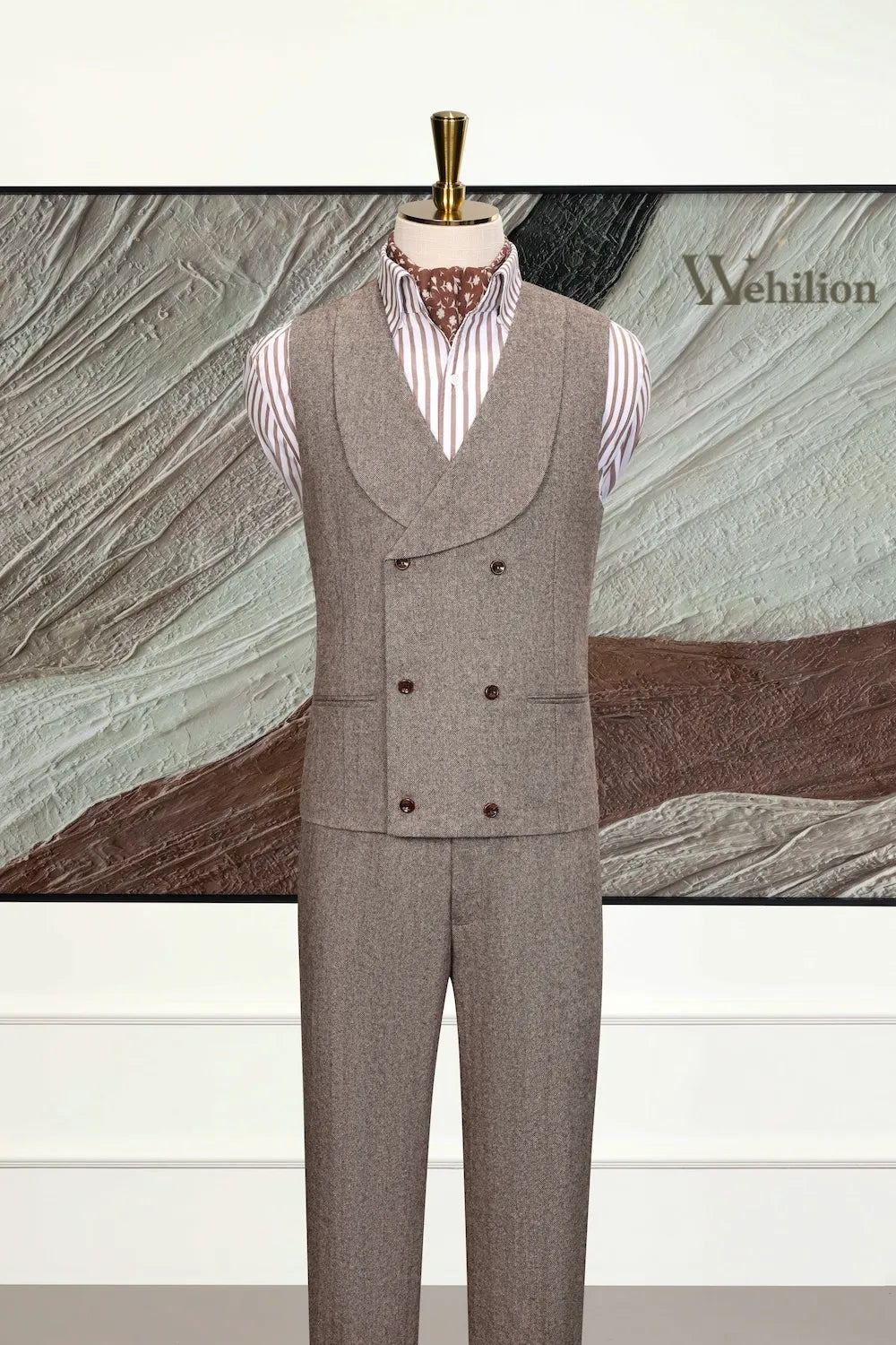 Men's Heritage Wool Slim Fit 3 Piece Suit