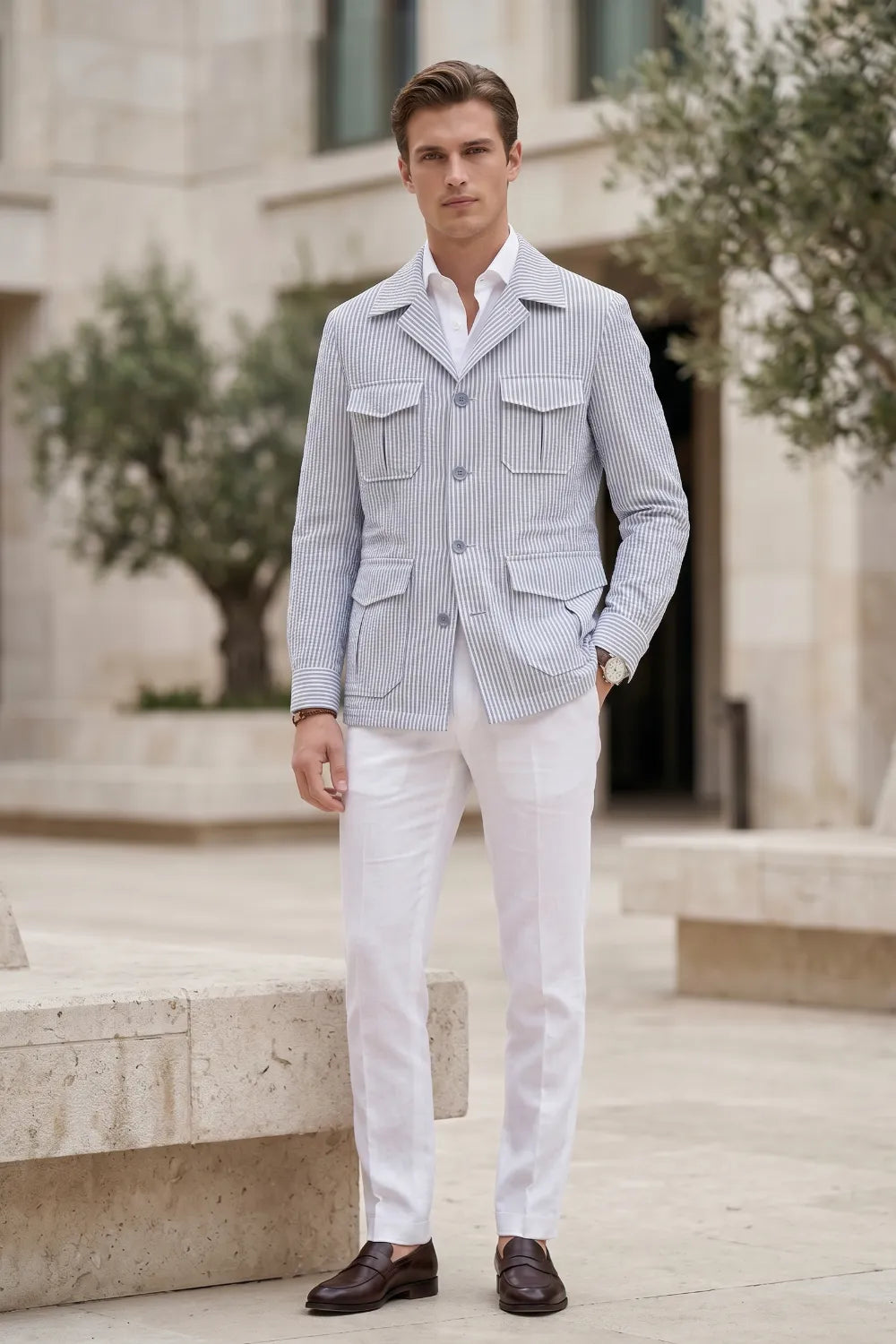 Abito da uomo doppiopetto slim fit 2 pezzi