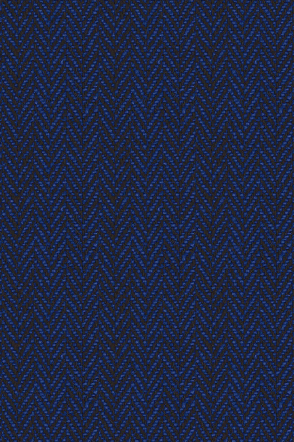 Men's Royal Blue Herringbone Wool Blend Overcoat