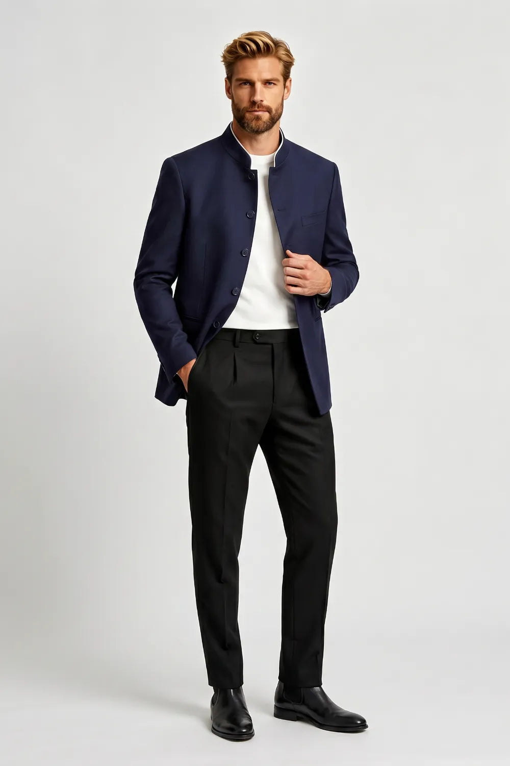 Men's Tailored Navy 2 Piece Suit