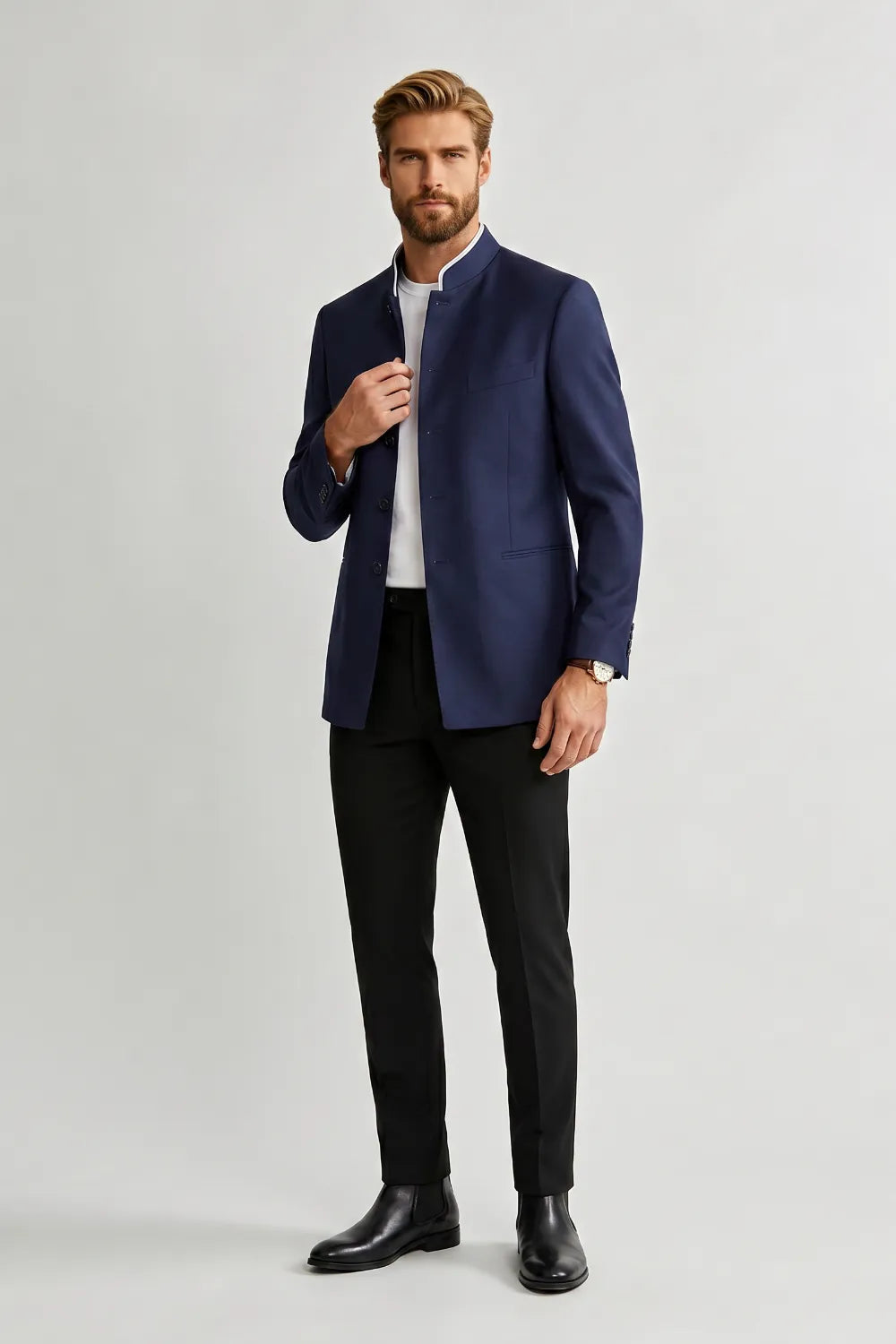 Men's Tailored Navy 2 Piece Suit