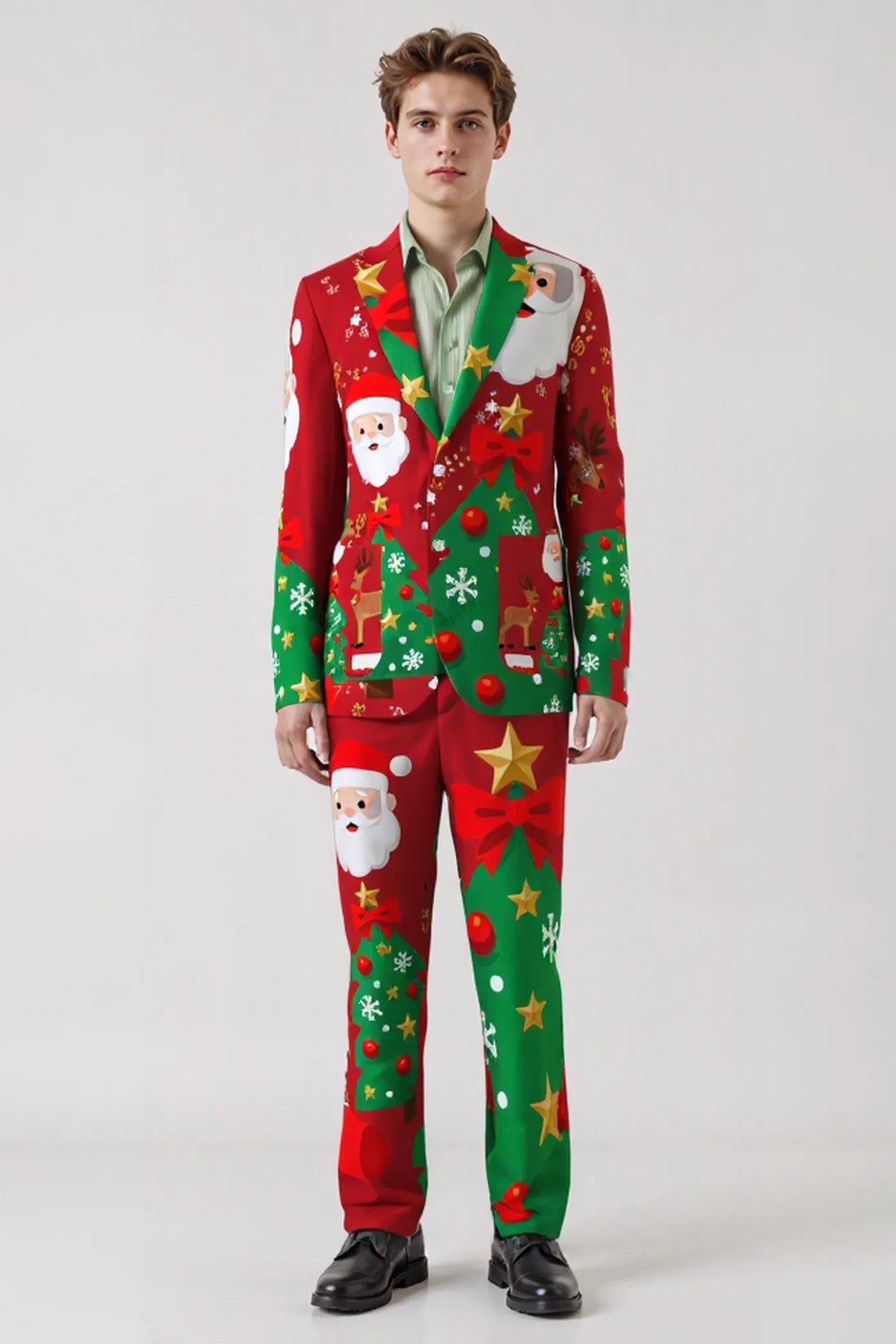 Men's Santa Claus Christmas Eve Party 2 Piece Suit