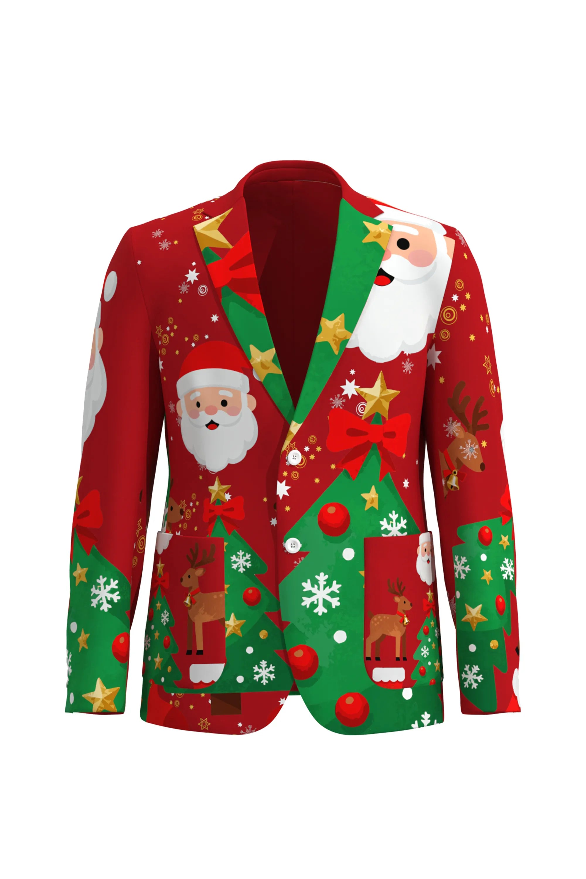 Men's Santa Claus Christmas Eve Party 2 Piece Suit