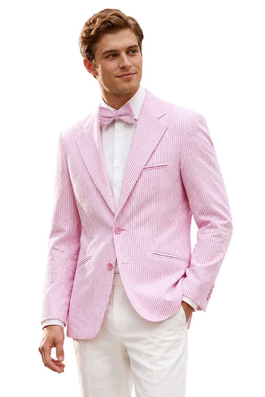 Men's Mode Seersucker 2 Piece Suit