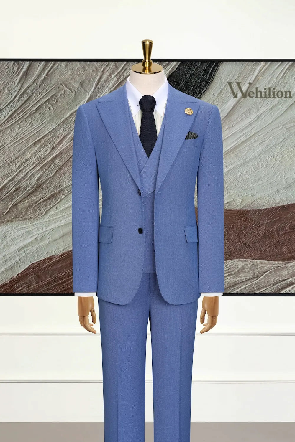 Men's Italian Style Peak Lapel 3 Piece Suits