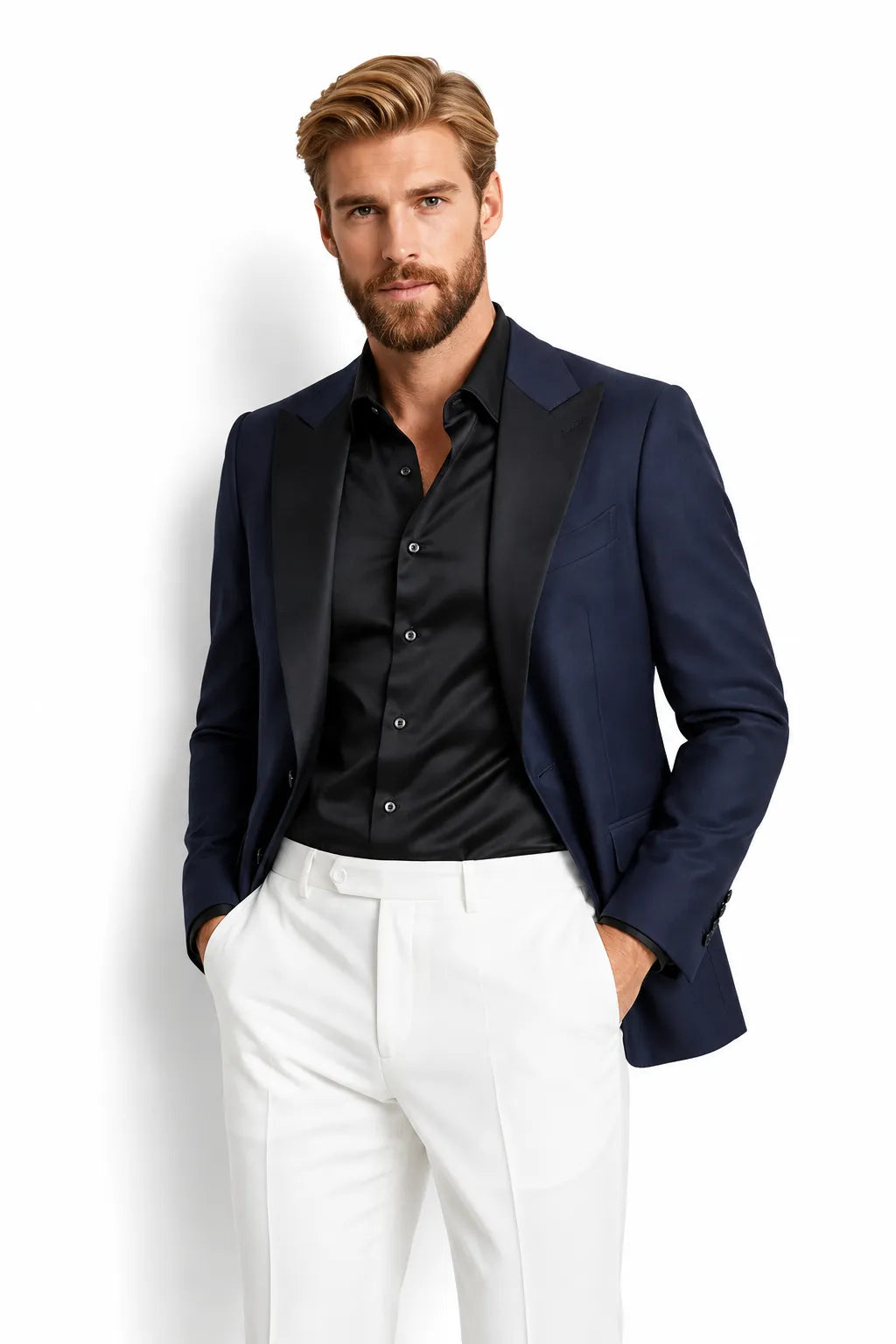 Men's Modern Navy 2 Piece Suit