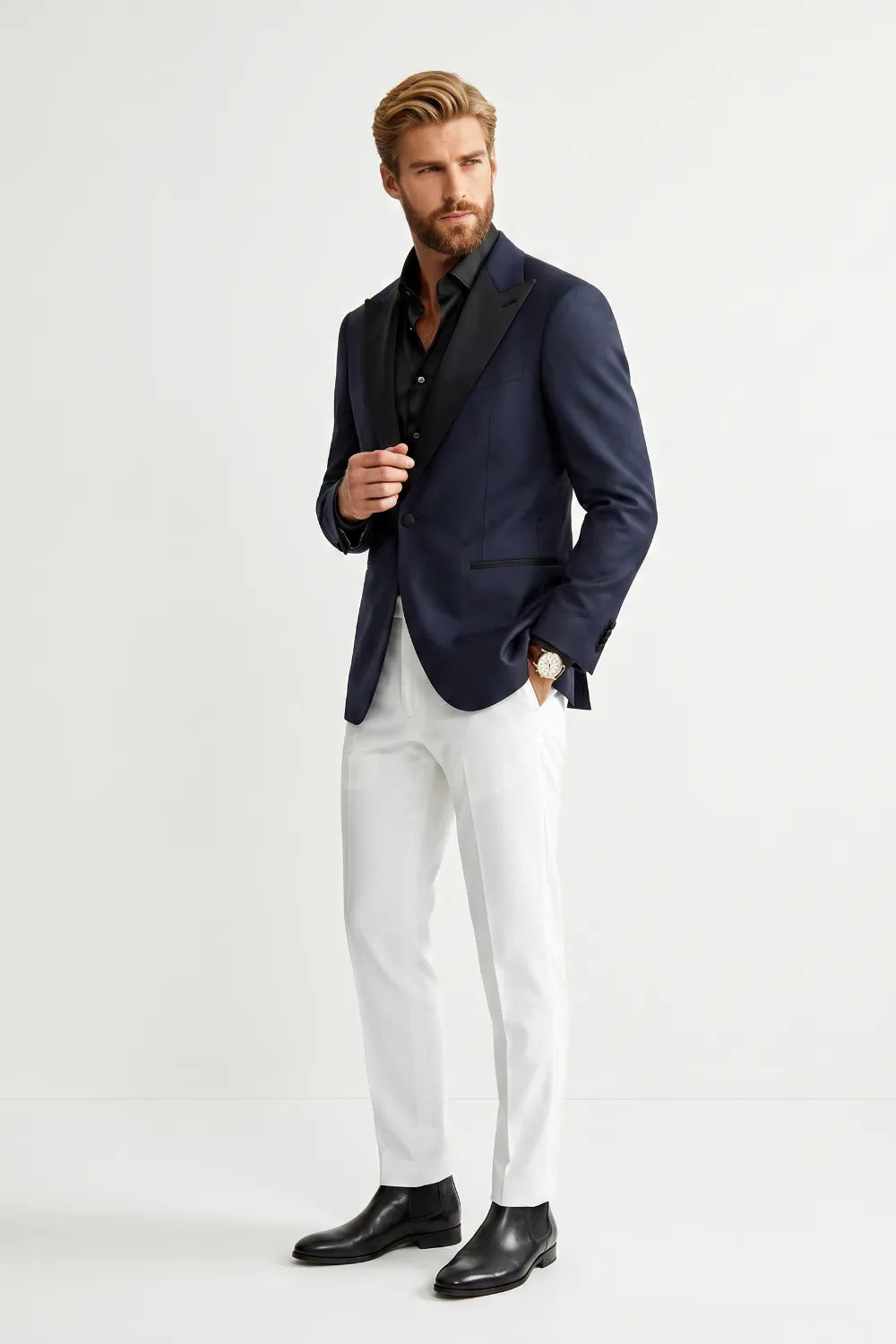 Men's Modern Navy 2 Piece Suit
