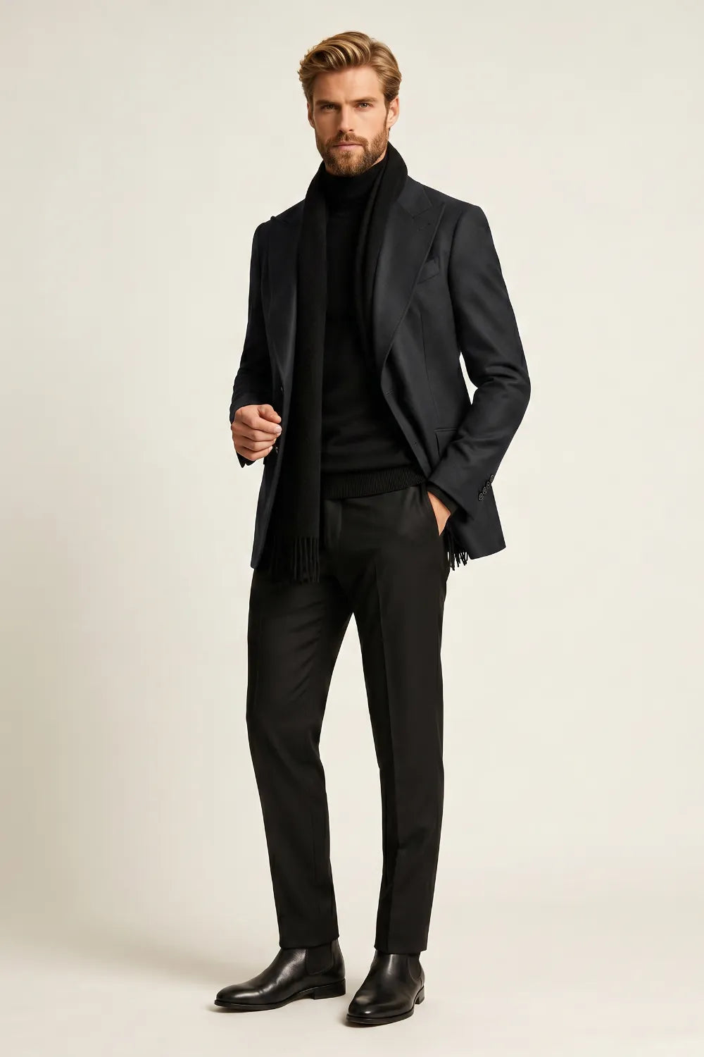 Men's Black Slim Fit 2 Piece Suit