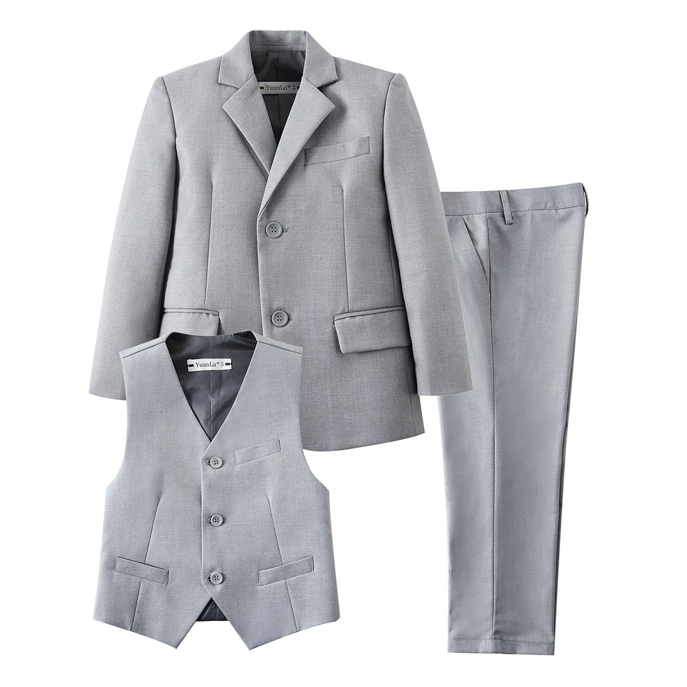 Boys Kids Formal 3 Piece Suits - Blazer Vest & Pants