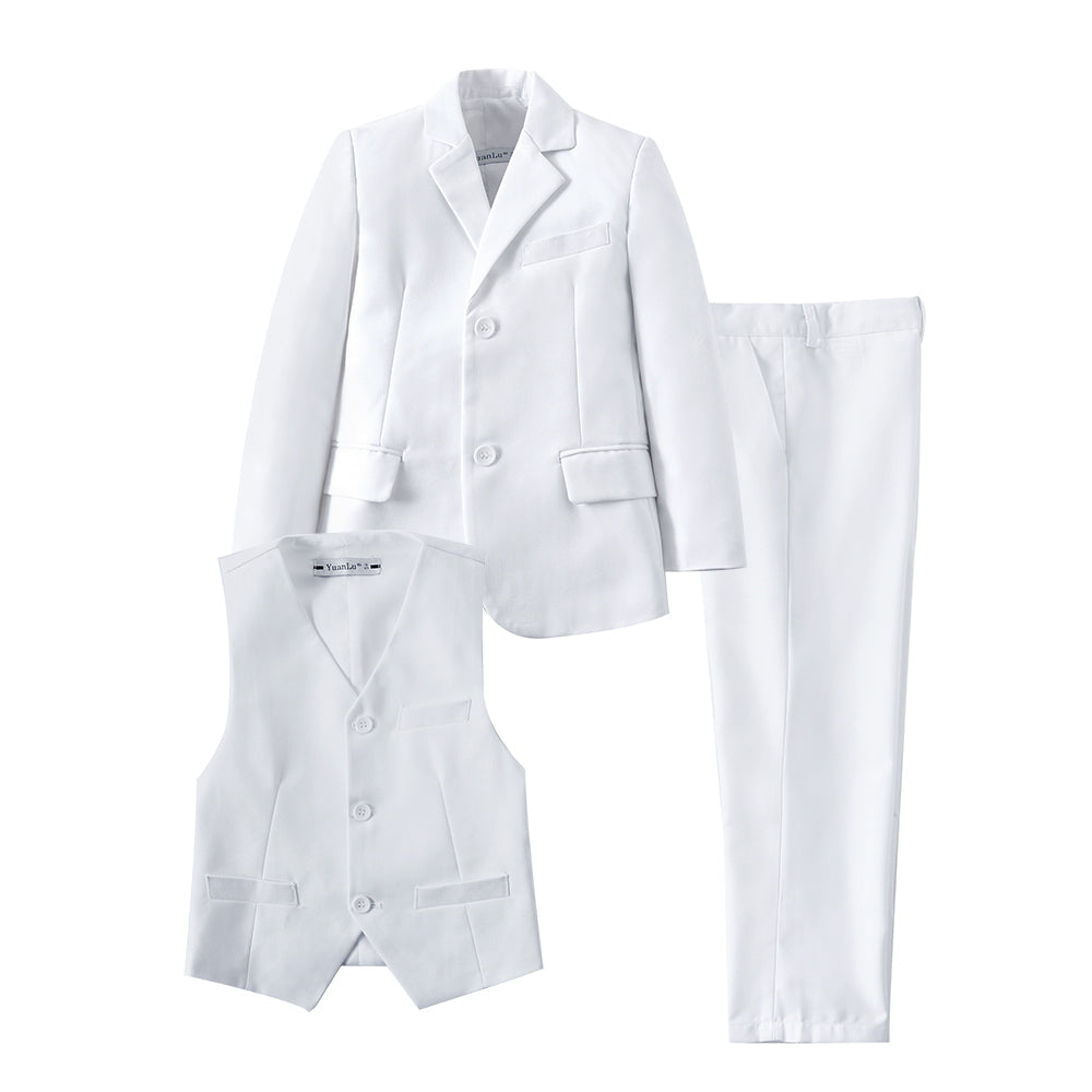 Boys Kids Formal 3 Piece Suits - Blazer Vest & Pants