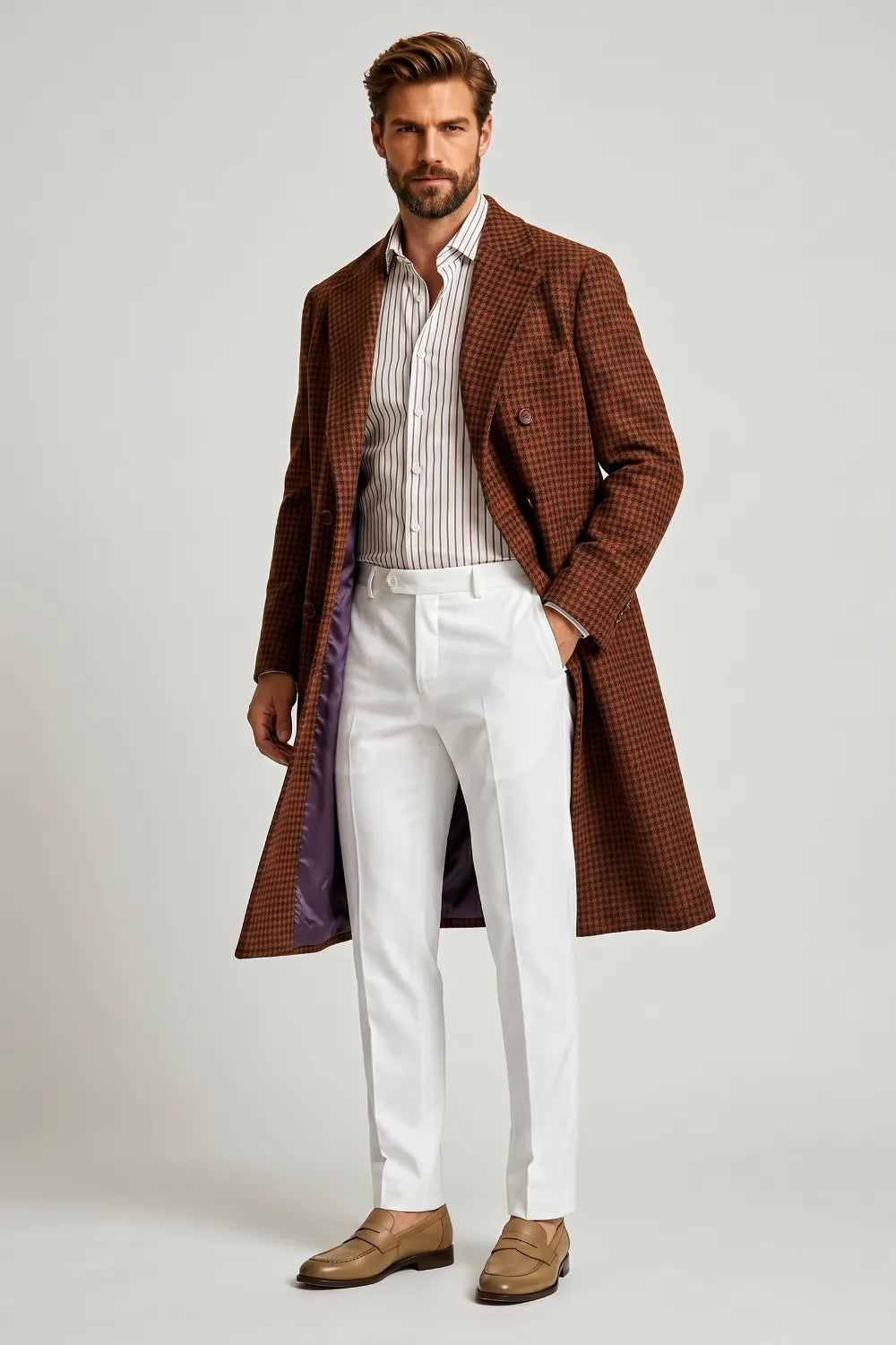 Costume 2 pièces homme coupe ajustée, croisé