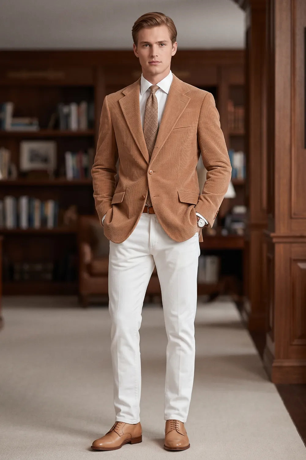 Men's Vintage Corduroy 2 Piece Suit