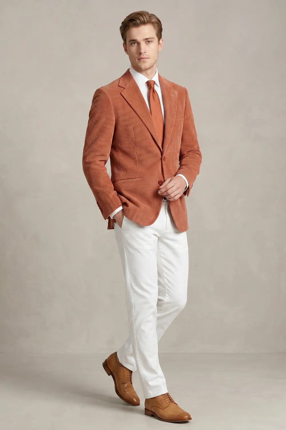 Men's Vintage Corduroy 2 Piece Suit