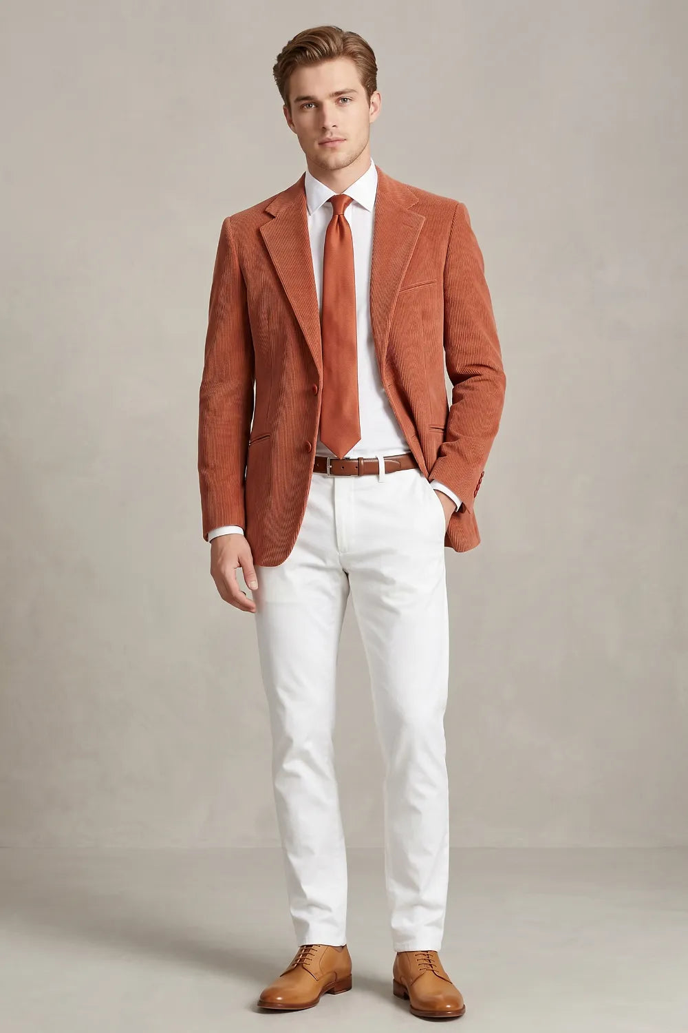 Men's Vintage Corduroy 2 Piece Suit