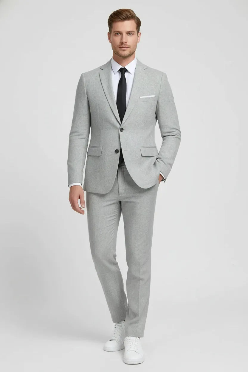Men's Lightweight Cotton Linen 2 Piece Suit