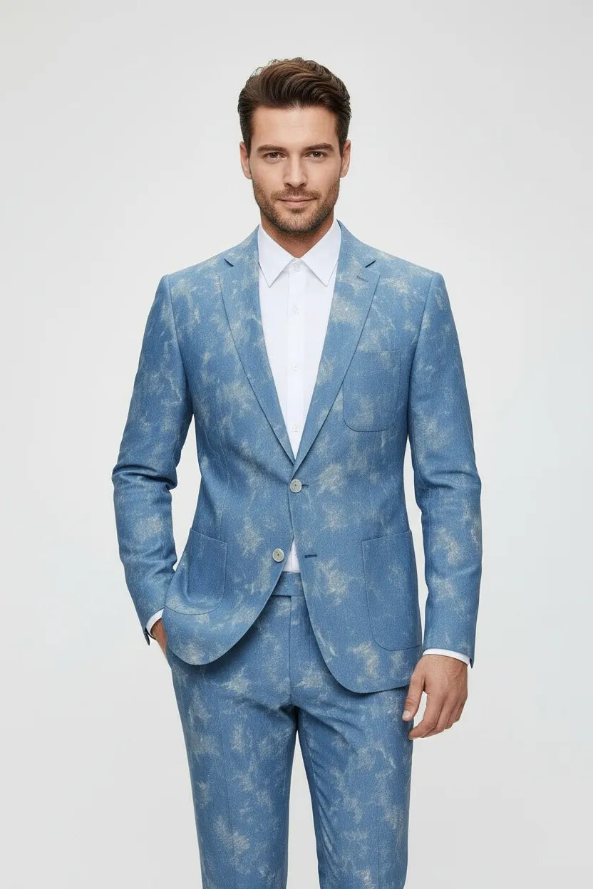 denim dress suits mens Denim suit