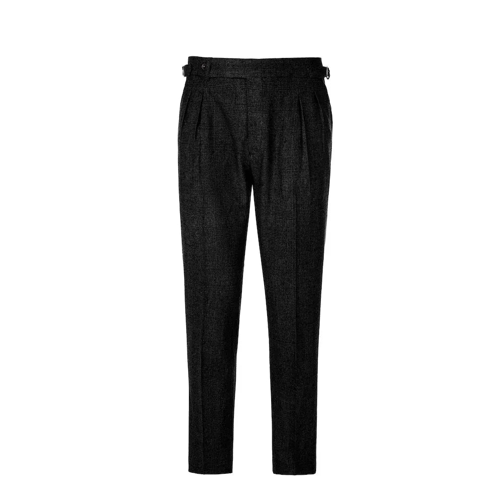 Men's Casual Plaid Wool 2 Piece Suit
