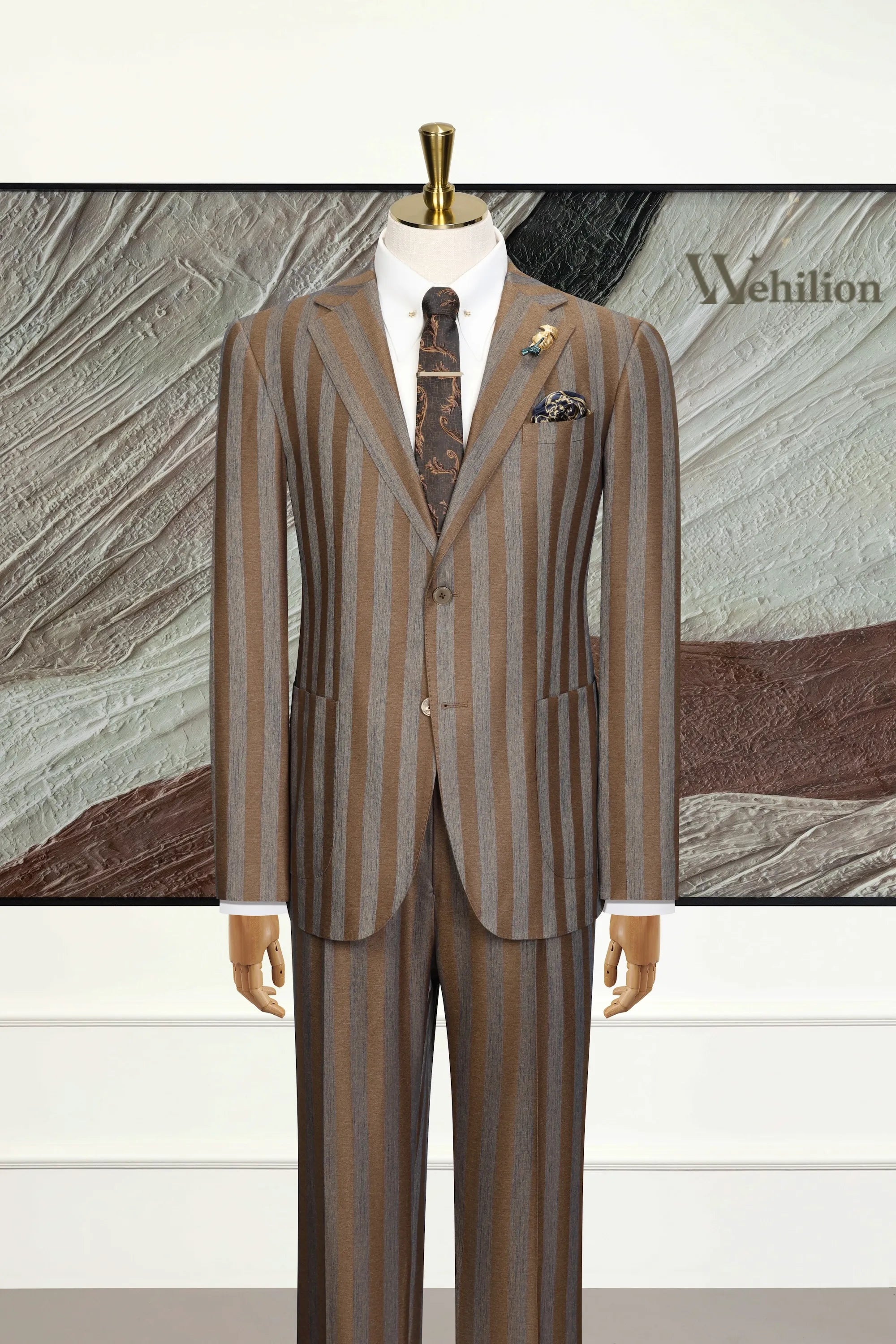 Men's Bold Wide Stripe 3 Piece Suits