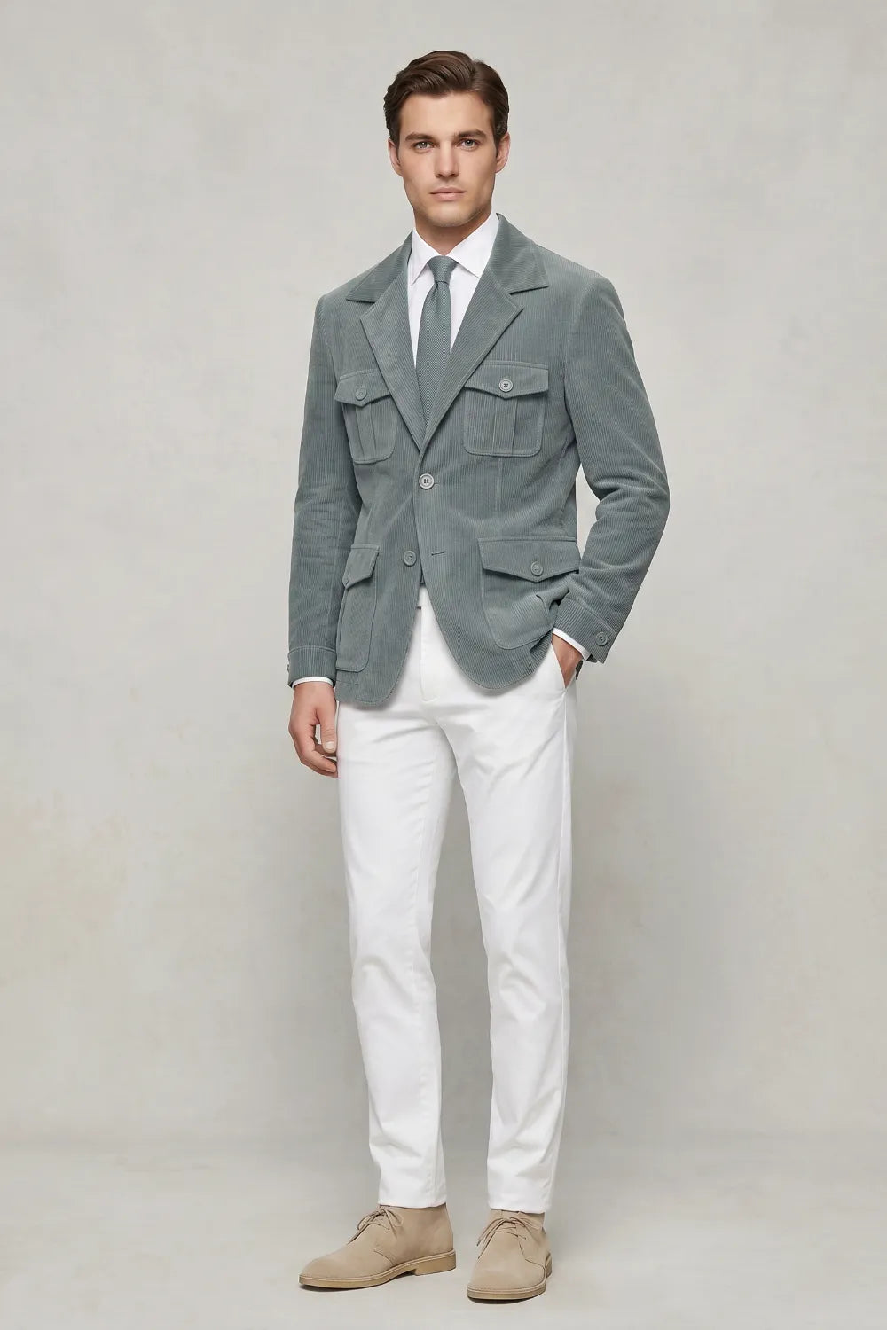 Men's Tailored Corduroy 2 Piece Suit