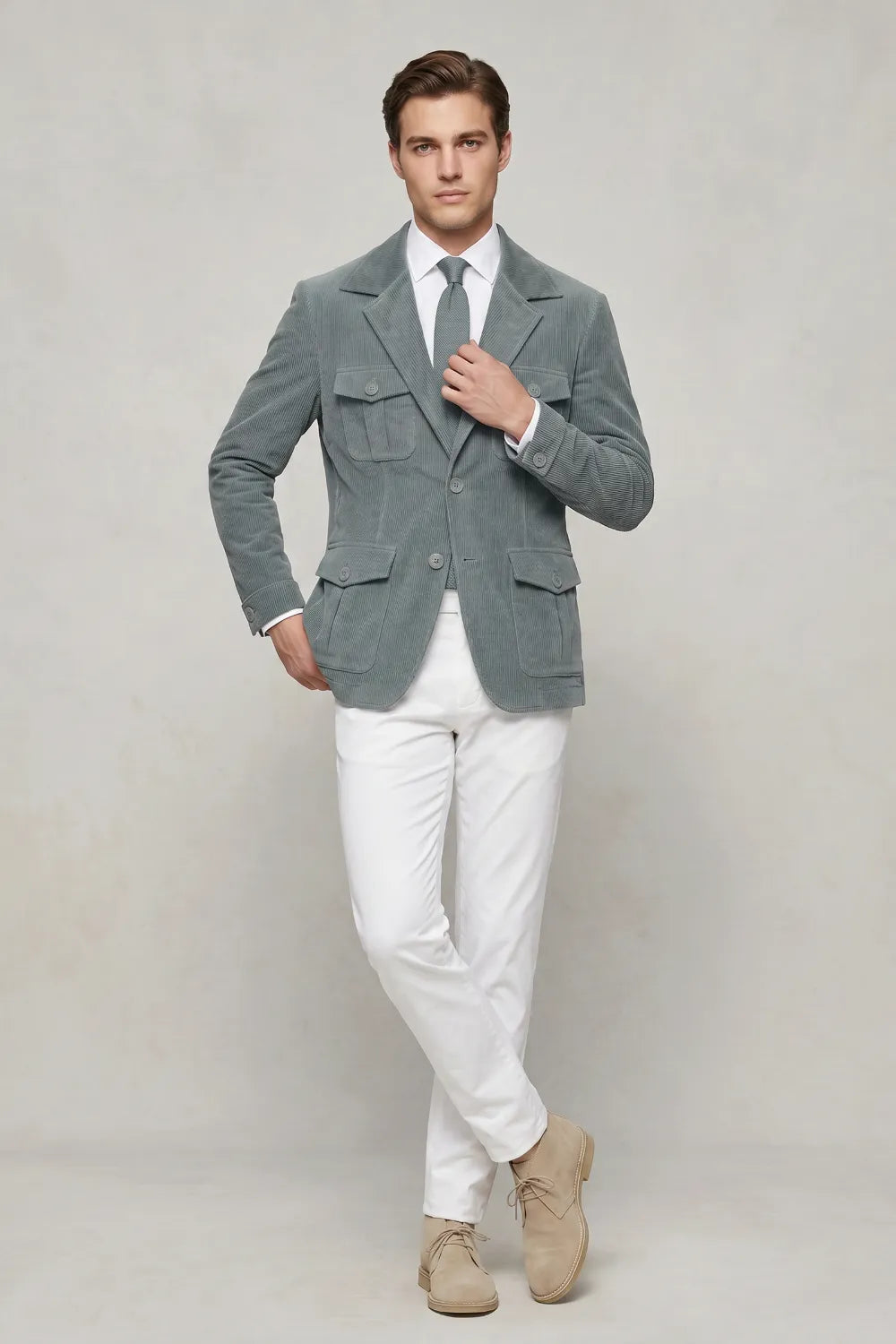 Men's Tailored Corduroy 2 Piece Suit