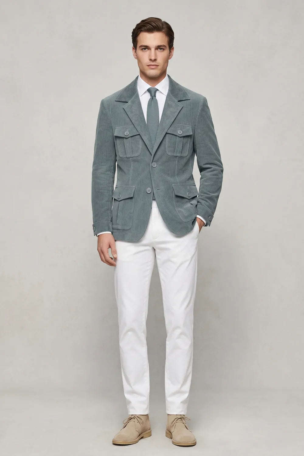 Men's Tailored Corduroy 2 Piece Suit