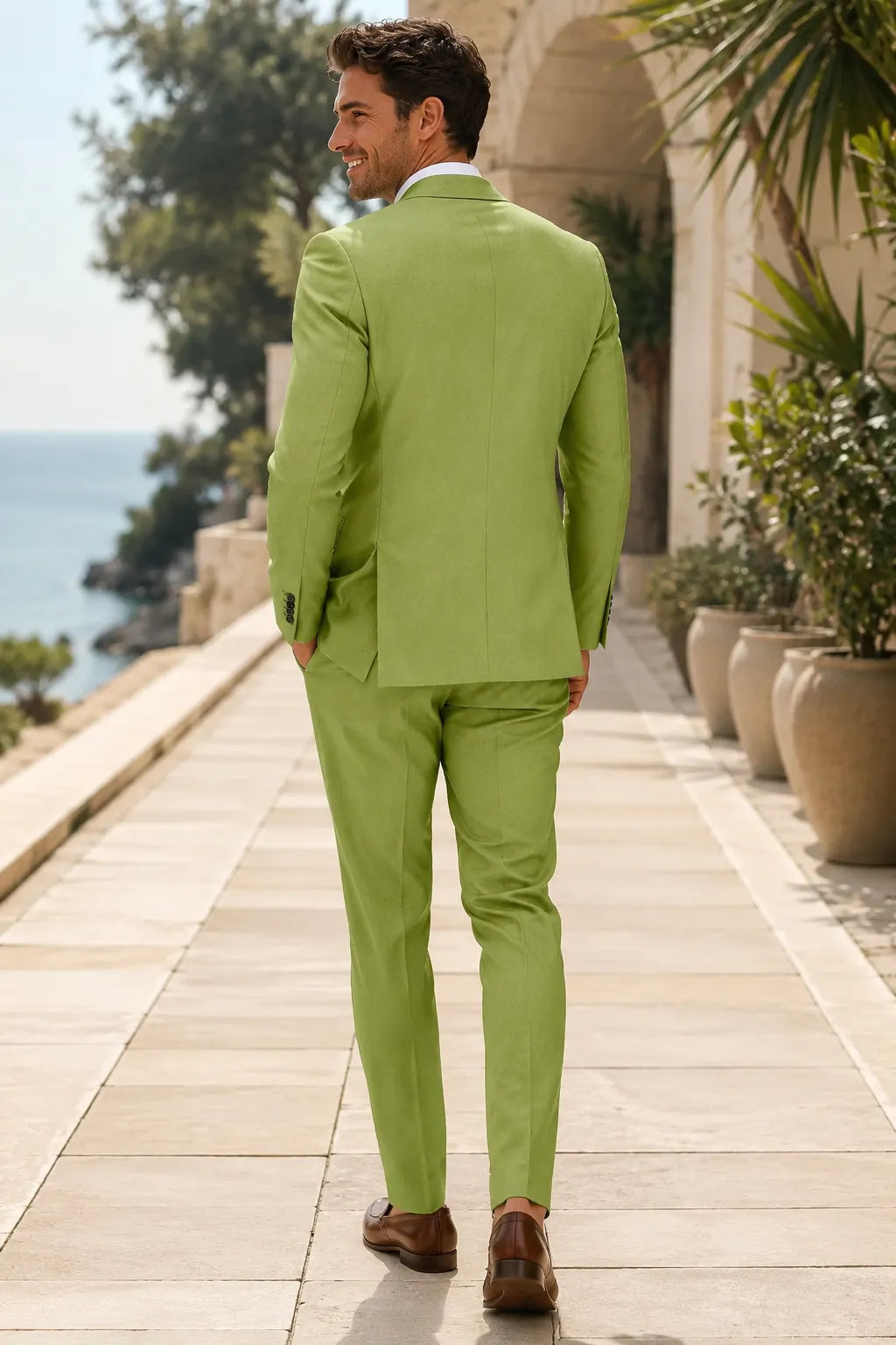 Men's Refined Linen 2 Piece Suit