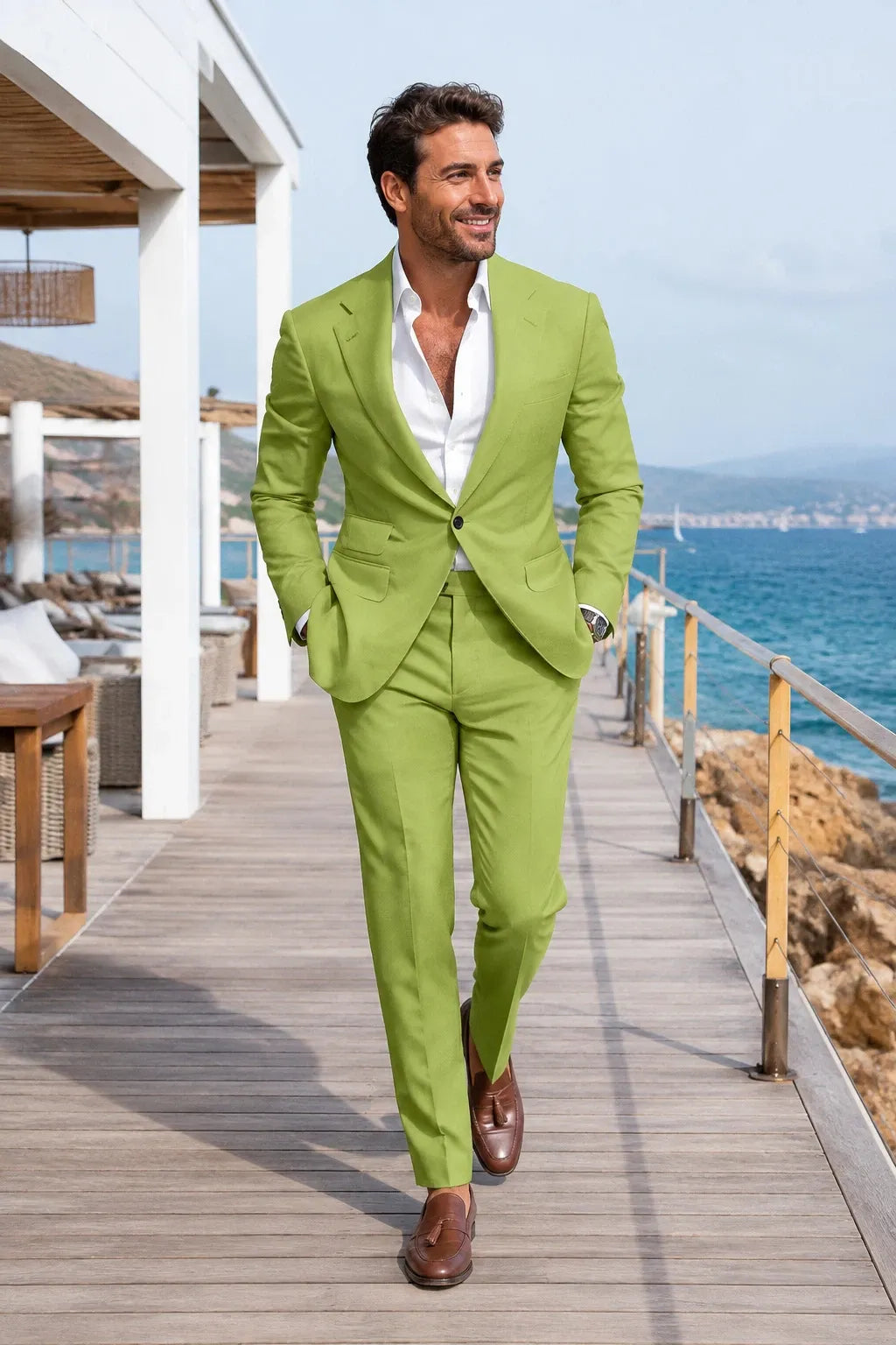 Men's Refined Linen 2 Piece Suit