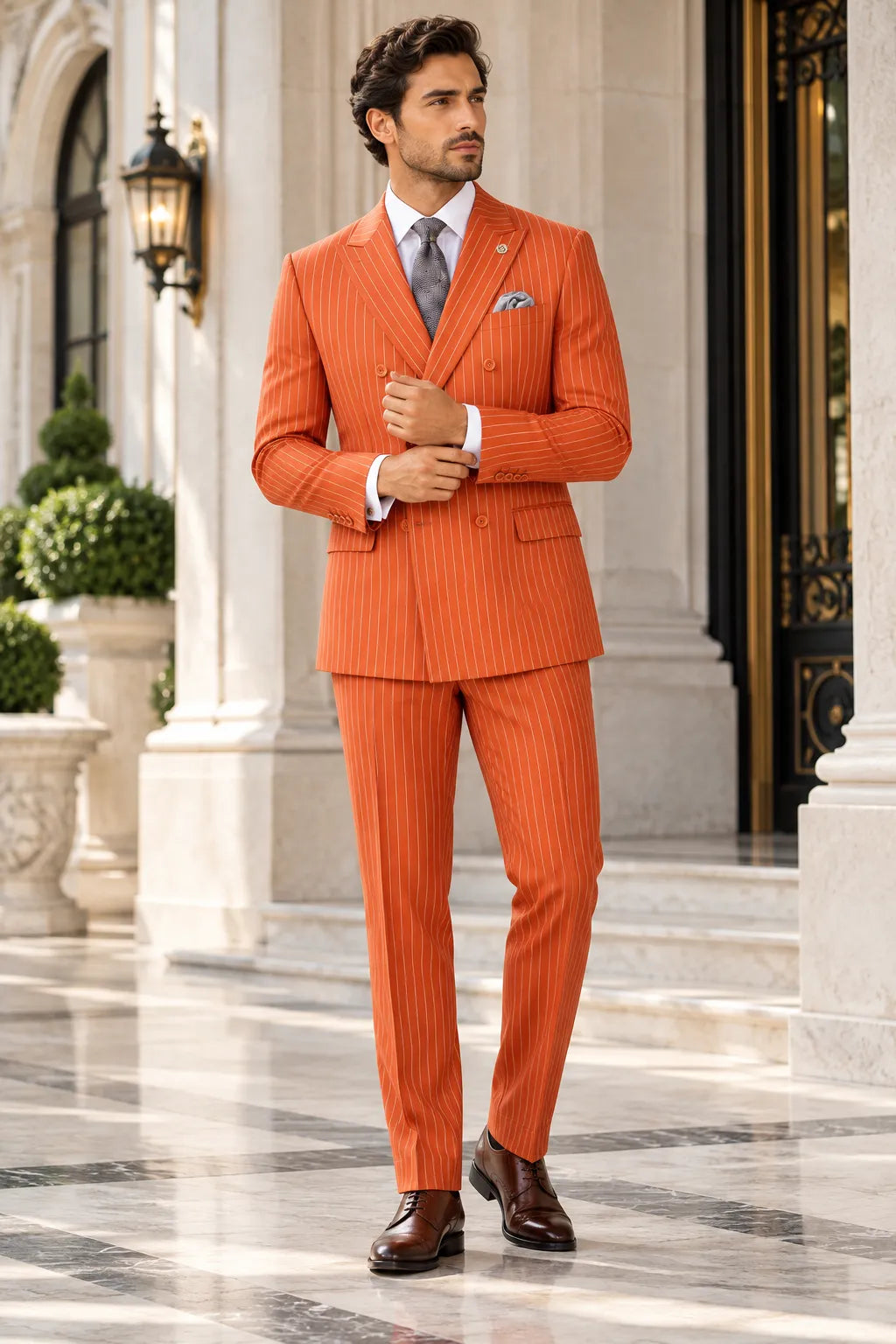 Abito da uomo doppiopetto slim fit 2 pezzi