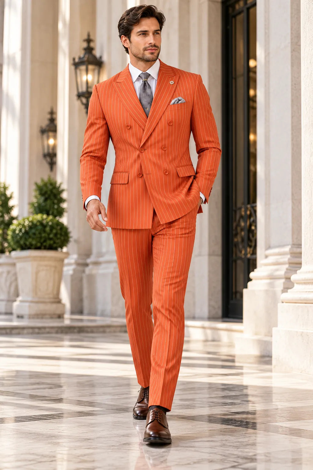 Abito da uomo doppiopetto slim fit 2 pezzi