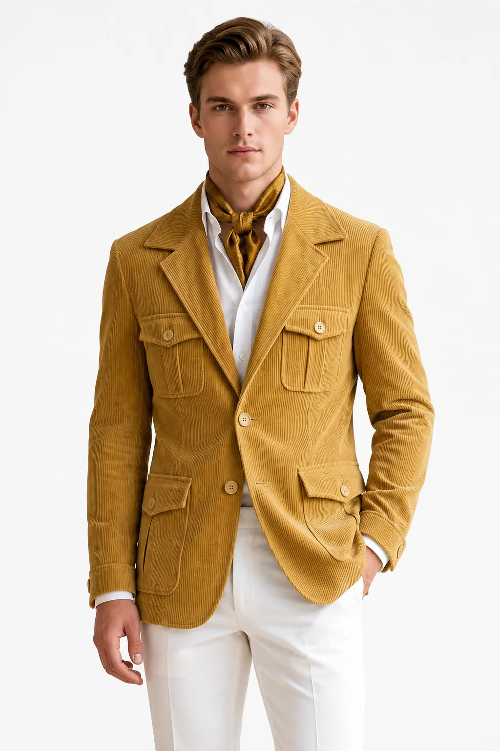 Men's Tailored Corduroy 2 Piece Suit
