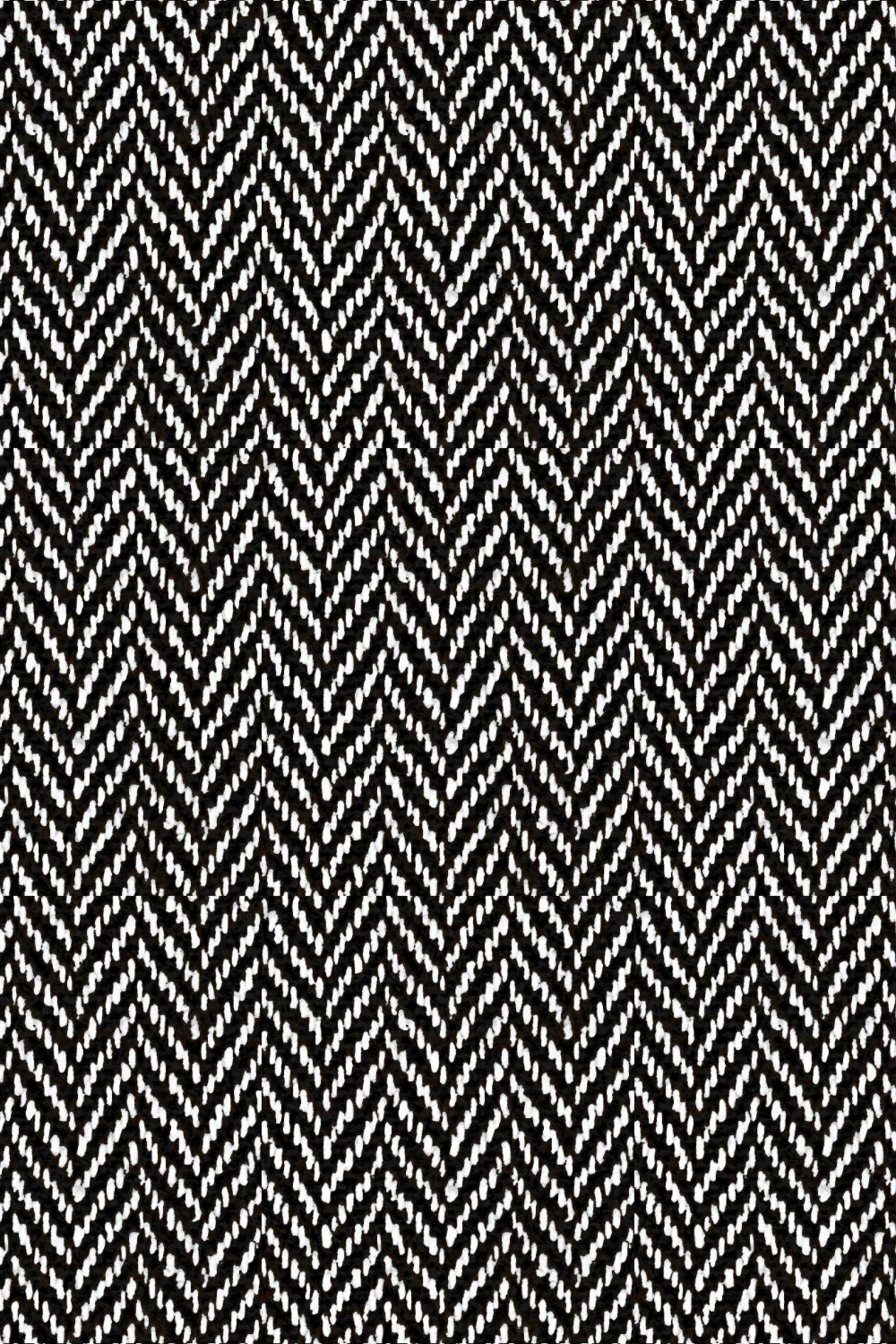 Men's Black White Herringbone Belted Suit