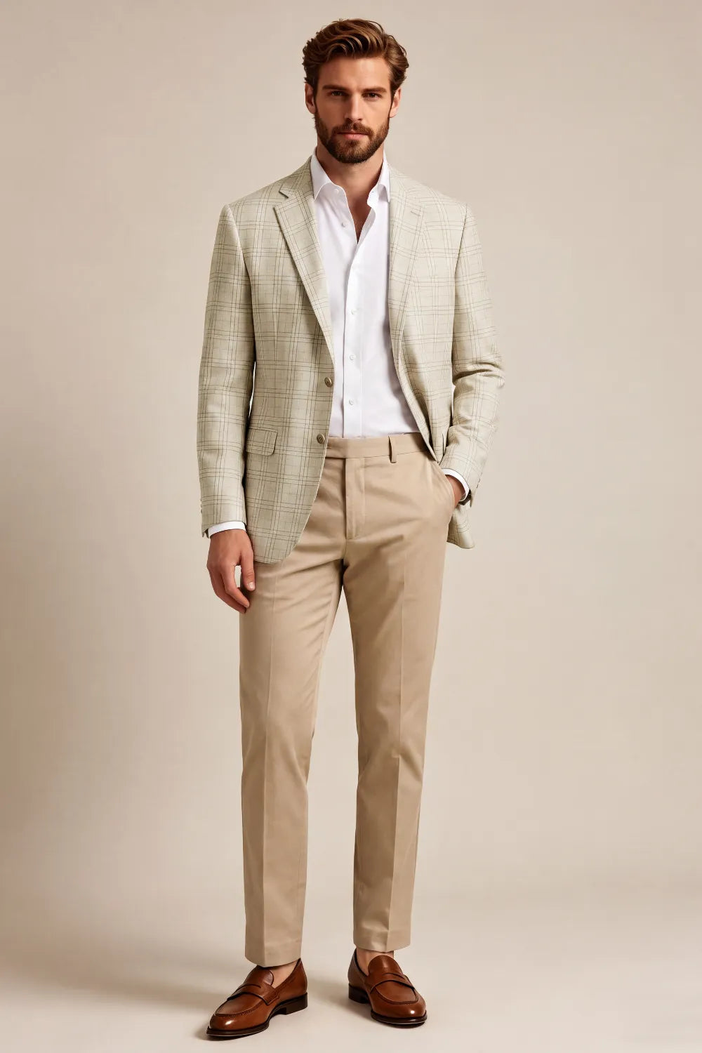Costume 2 pièces homme coupe ajustée, croisé