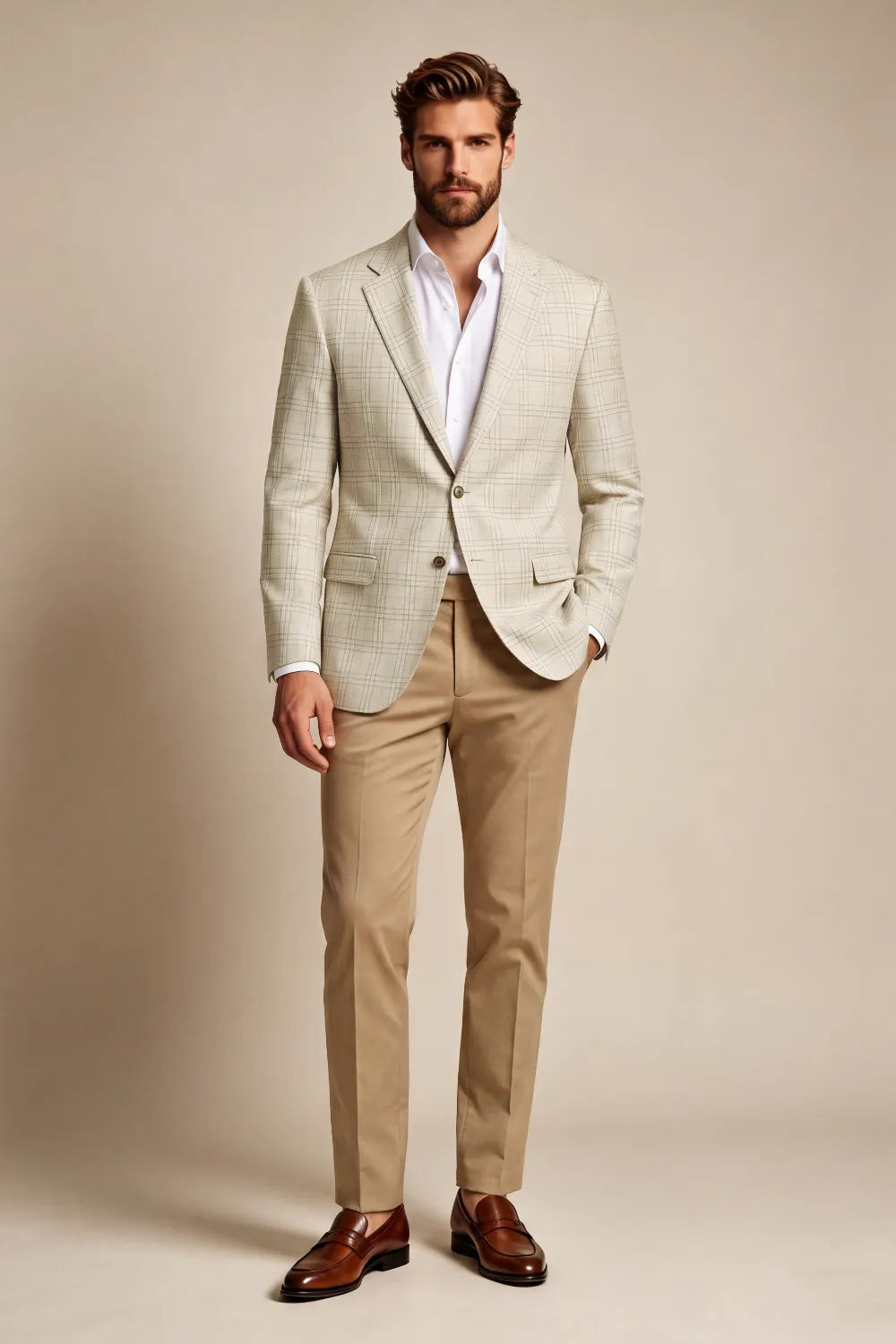 Costume 2 pièces homme coupe ajustée, croisé