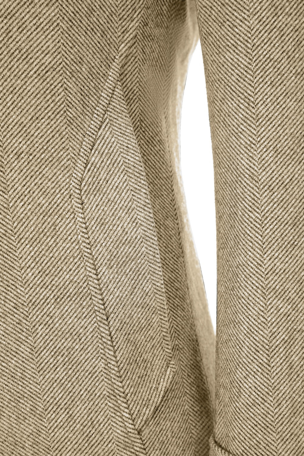 Yellow pocket detail on wool winter coat for men – outdoor overcoat